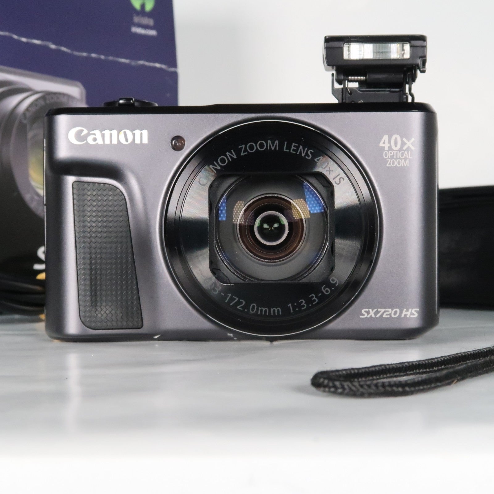 Canon PowerShot SX720 HS 20.3MP 40x Digital Camera Black + Case + 64GB SD Card