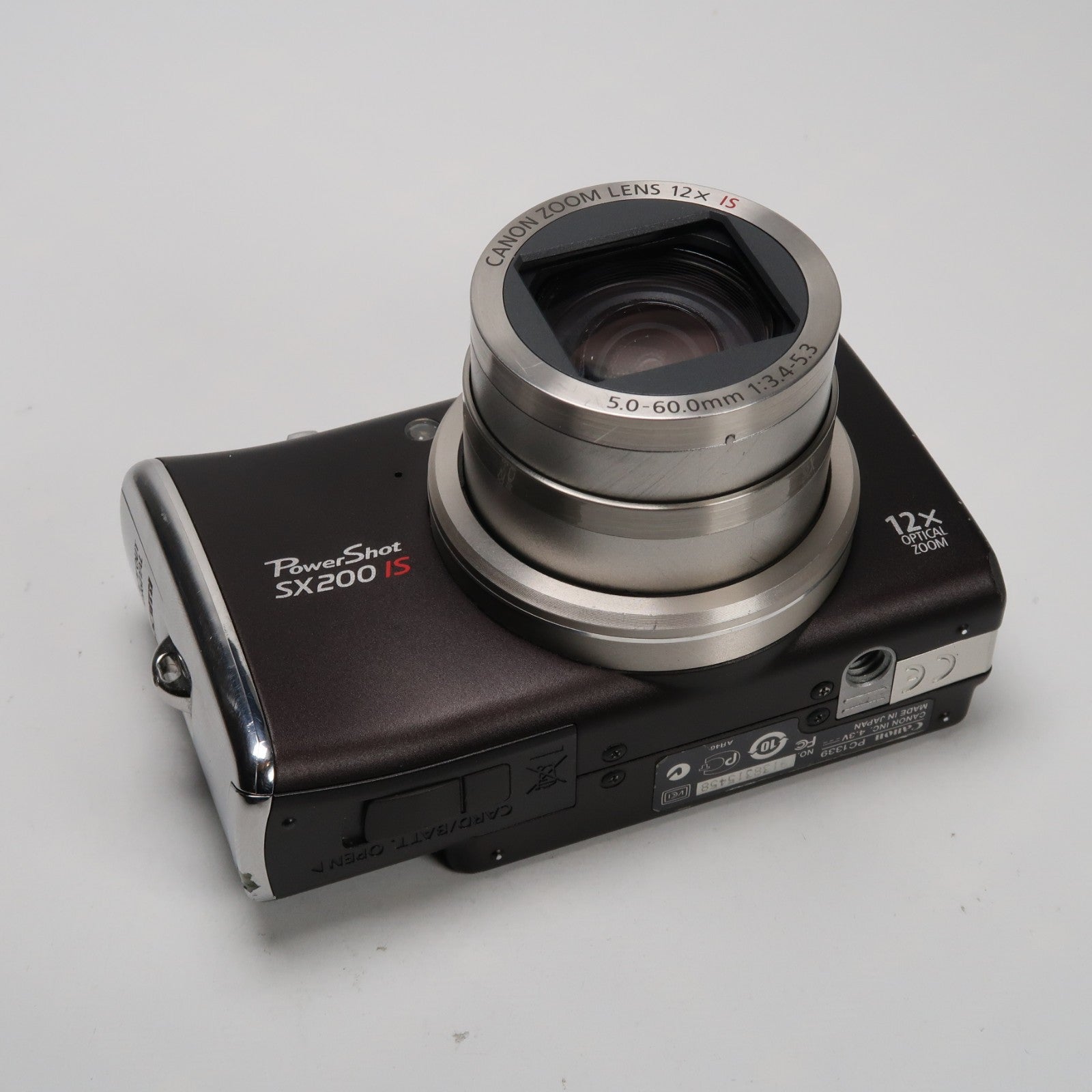 Canon PowerShot SX200 IS 12.1MP 12x Digital Camera Brown