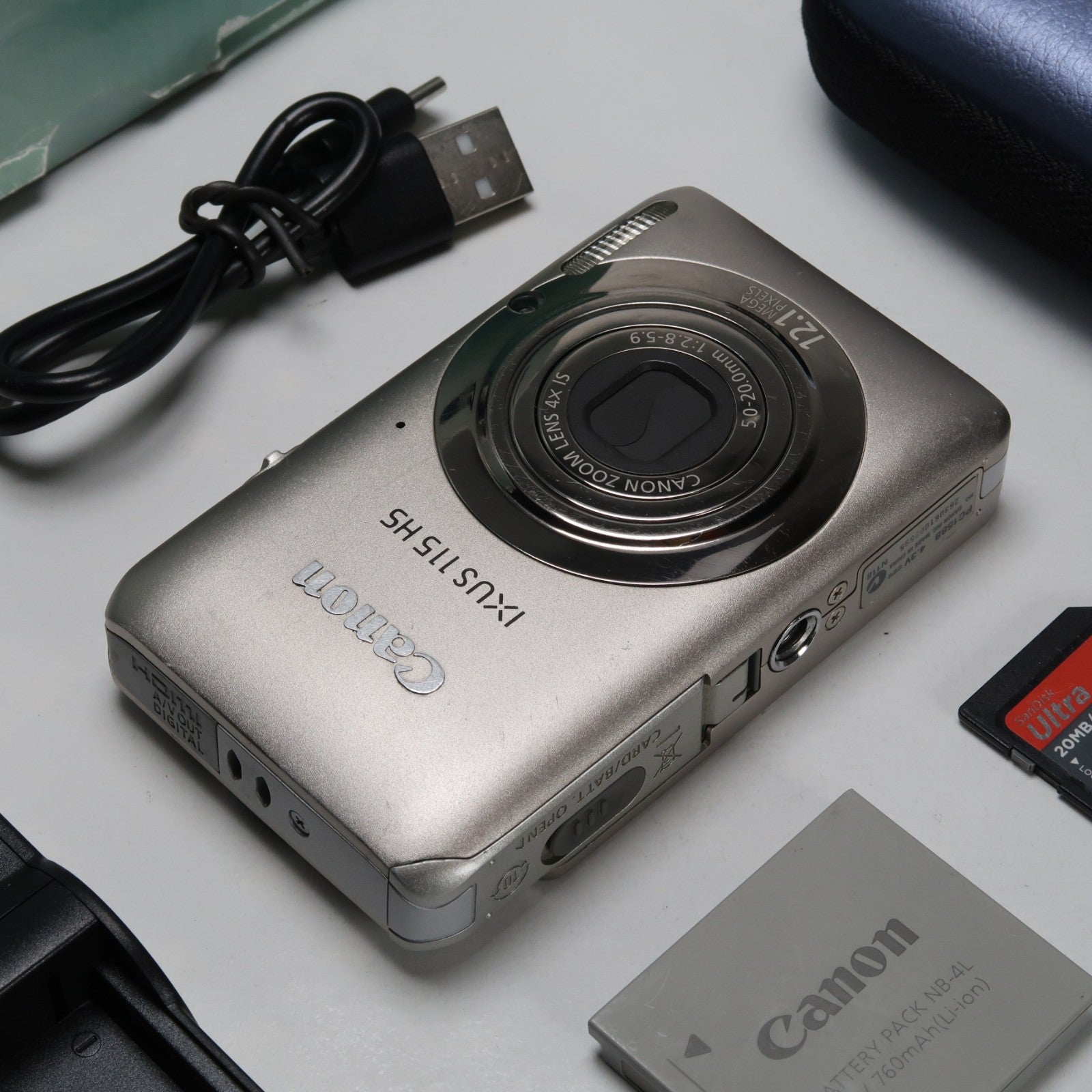 Canon IXUS 115 HS PowerShot ELPH 100 HS 12.1 MP 4x Digital Camera Silver