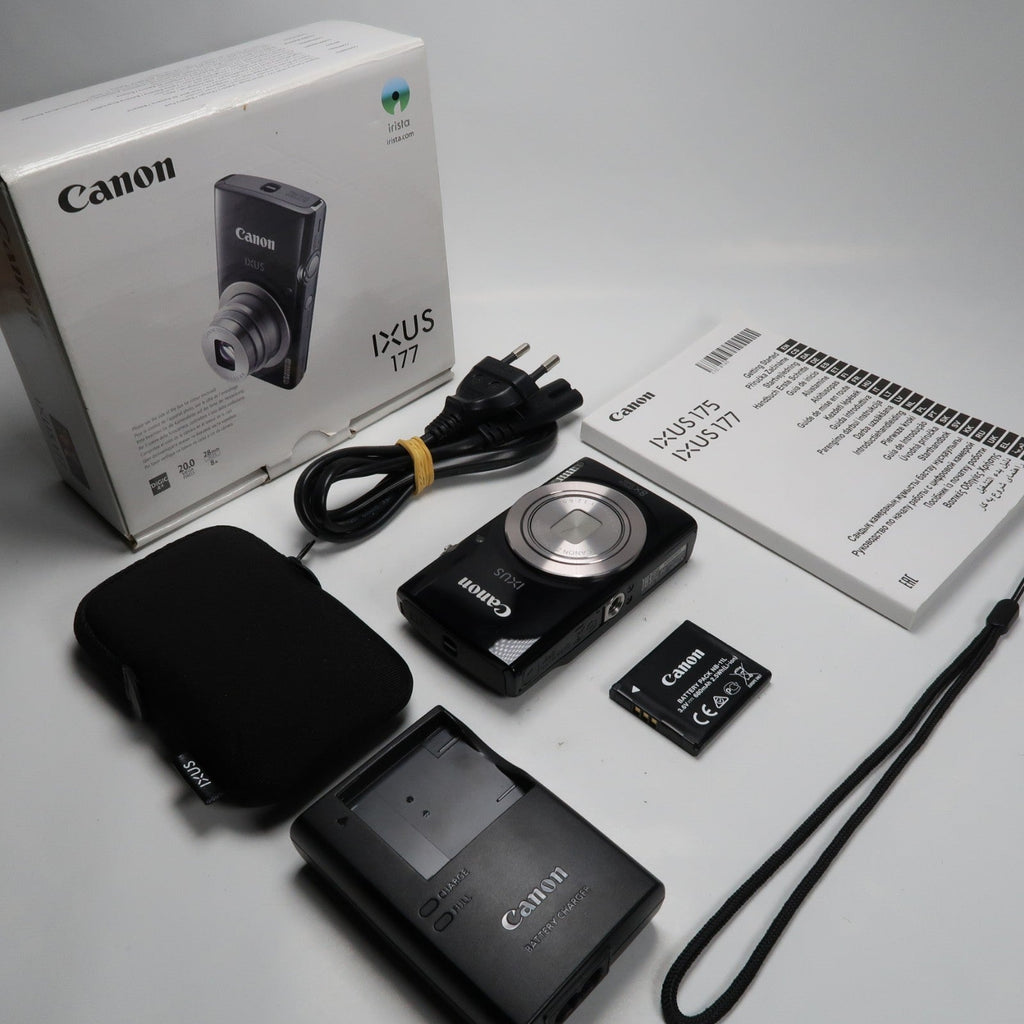 Canon IXUS 177 Black 20.0MP 8x Digital Camera – Mint Condition