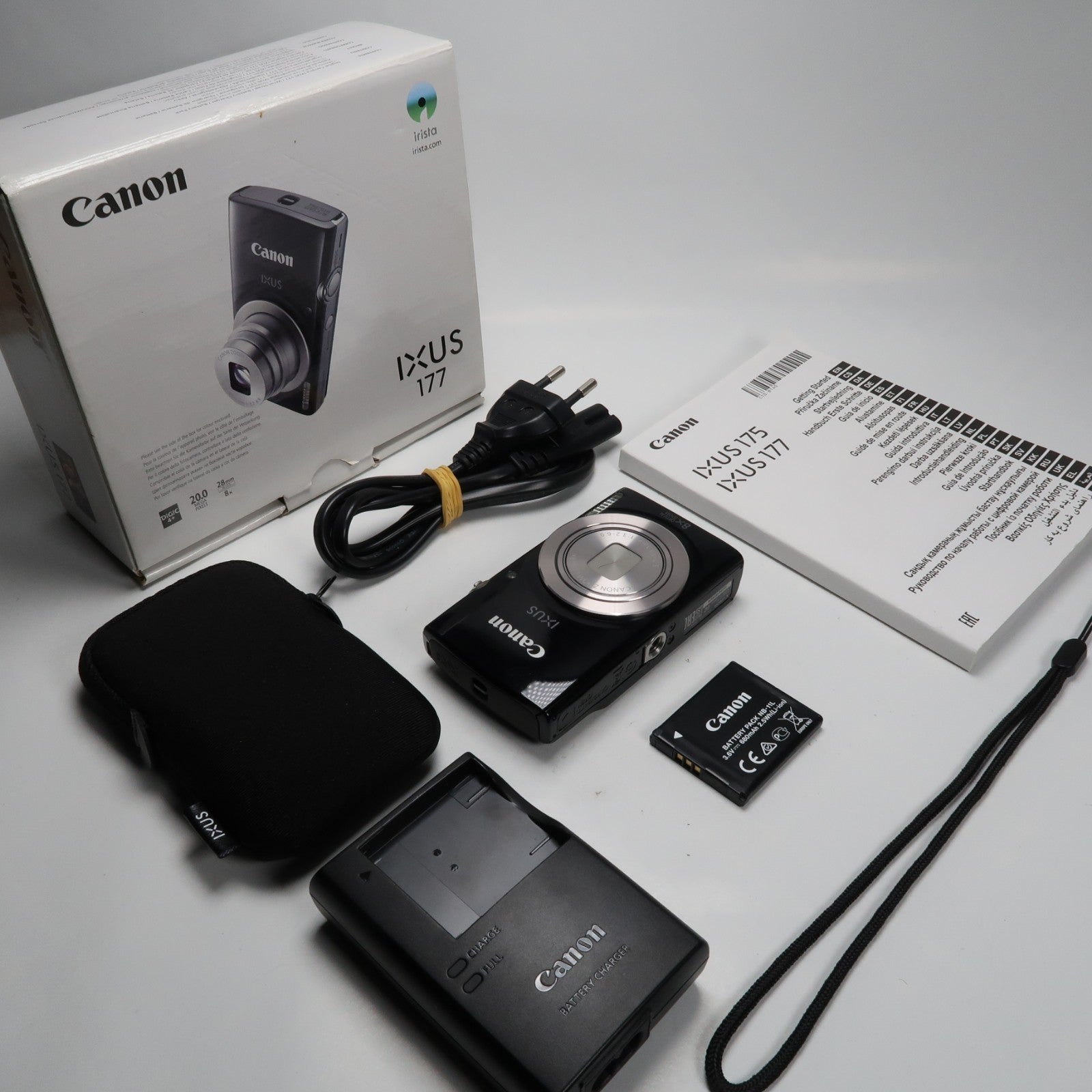 Canon IXUS 177 Black 20.0MP 8x Digital Camera – Mint Condition