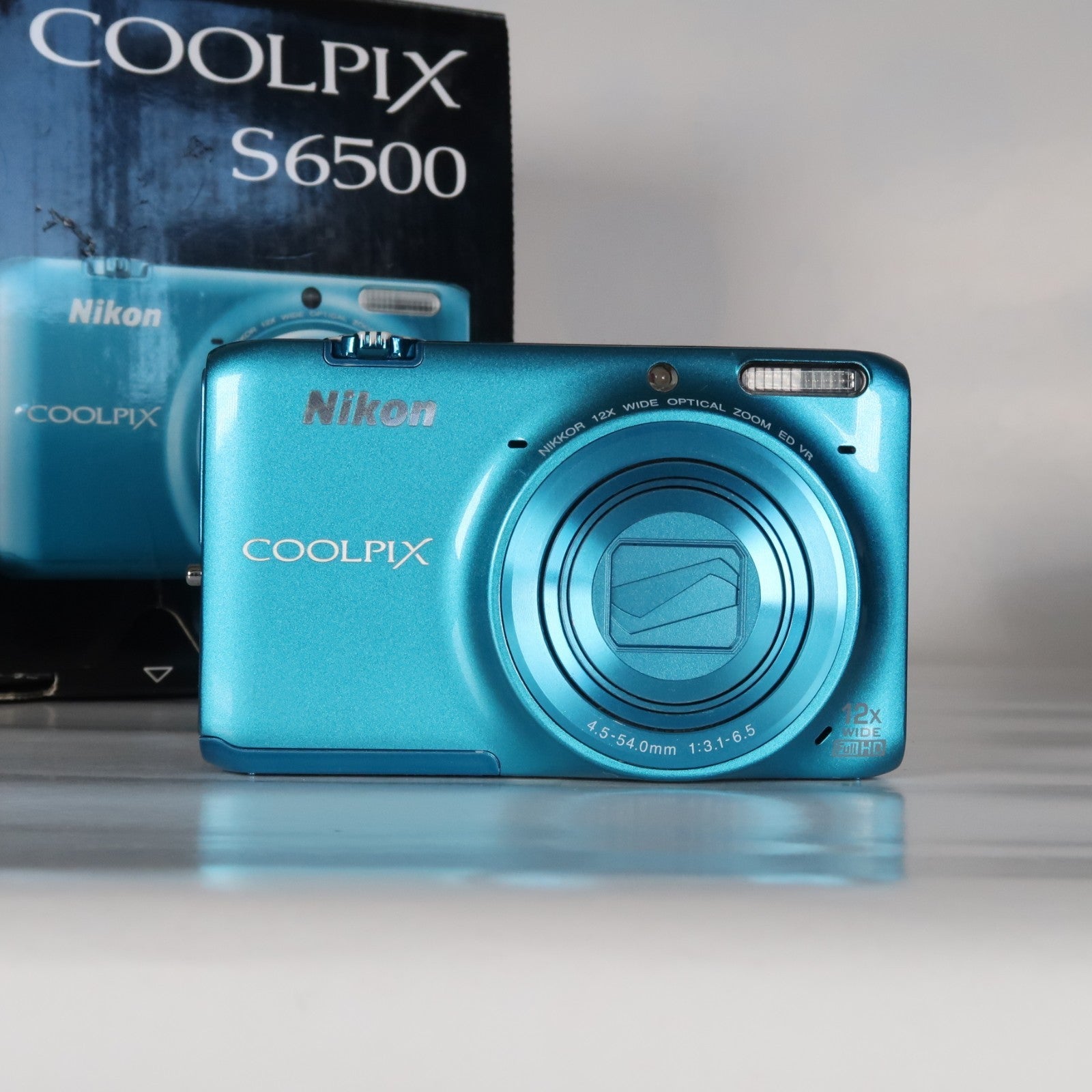 Nikon Coolpix S6500 16.0MP Compact Digital Camera – Blue, Complete Kit – Tested