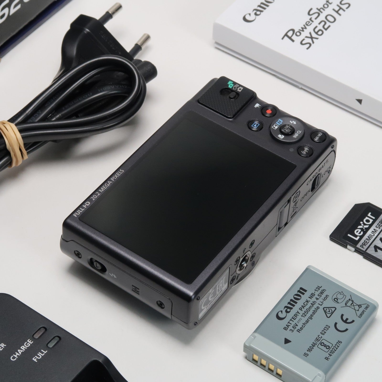 Canon PowerShot SX620 HS 20.2MP 25x Digital Camera Black – With 16GB SD Card