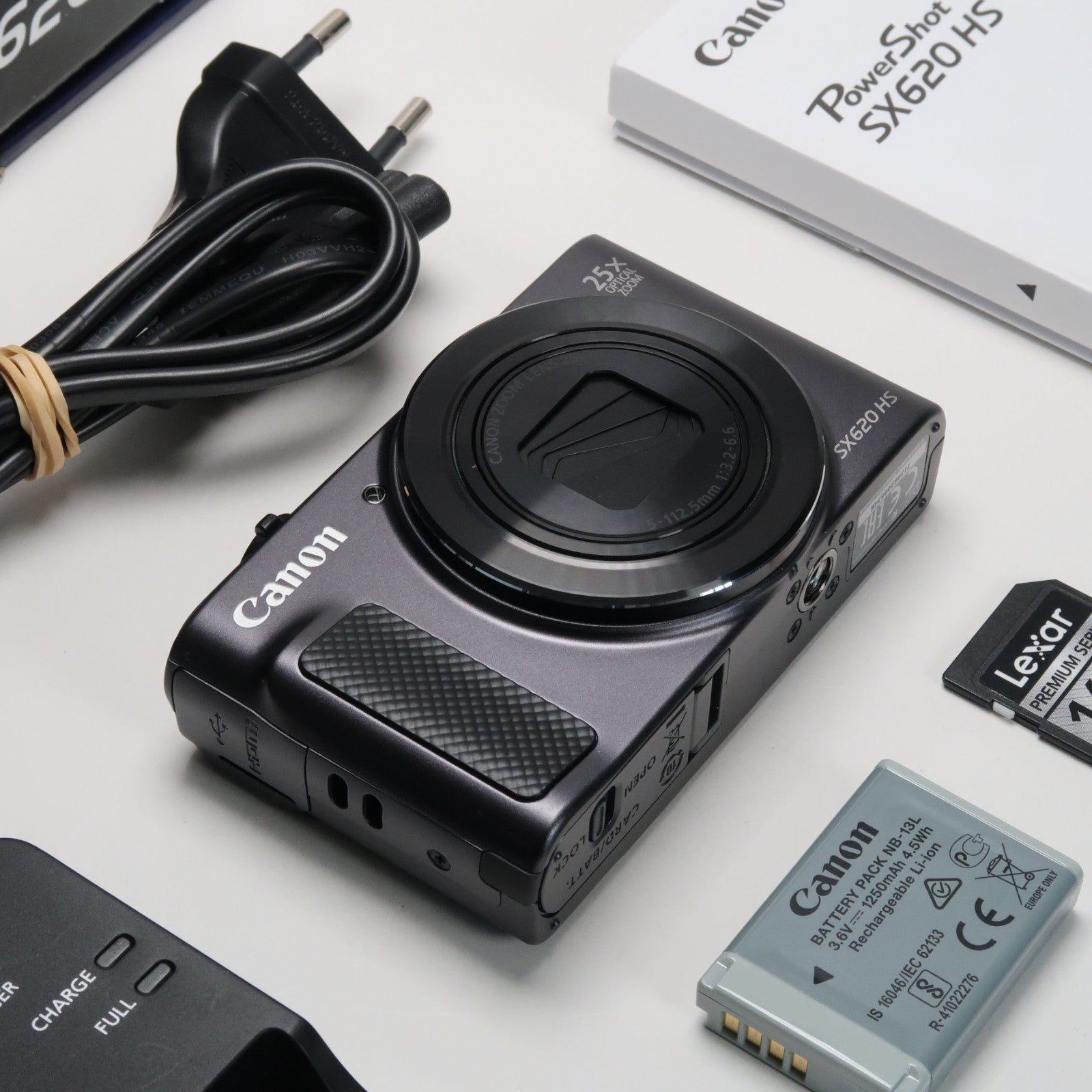 Canon PowerShot SX620 HS 20.2MP 25x Digital Camera Black – With 16GB SD Card