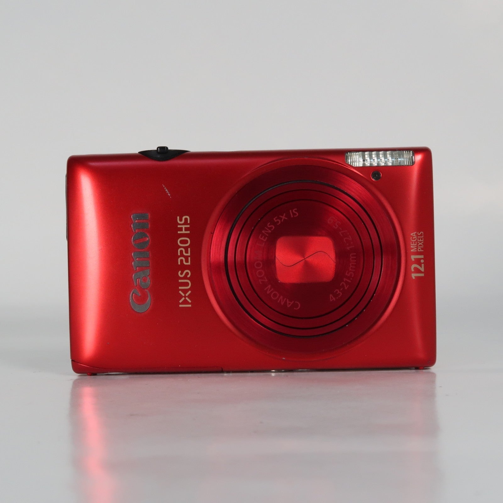 Canon IXUS 220 HS 12.1MP Digital Camera Red – Boxed Set