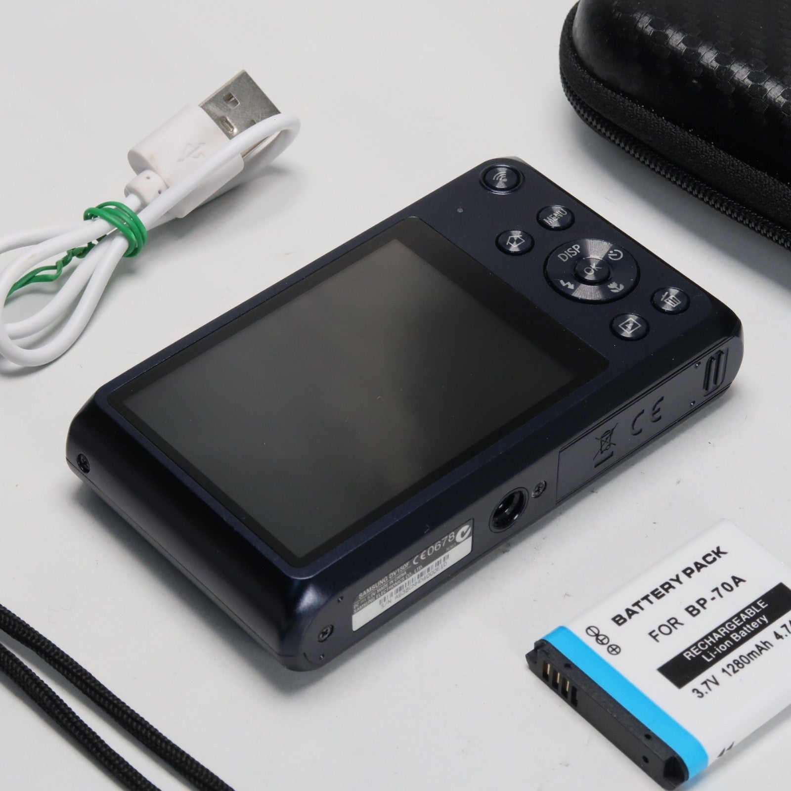 Samsung DualView DV150F 16.2MP Digital Camera – Blue – Excellent