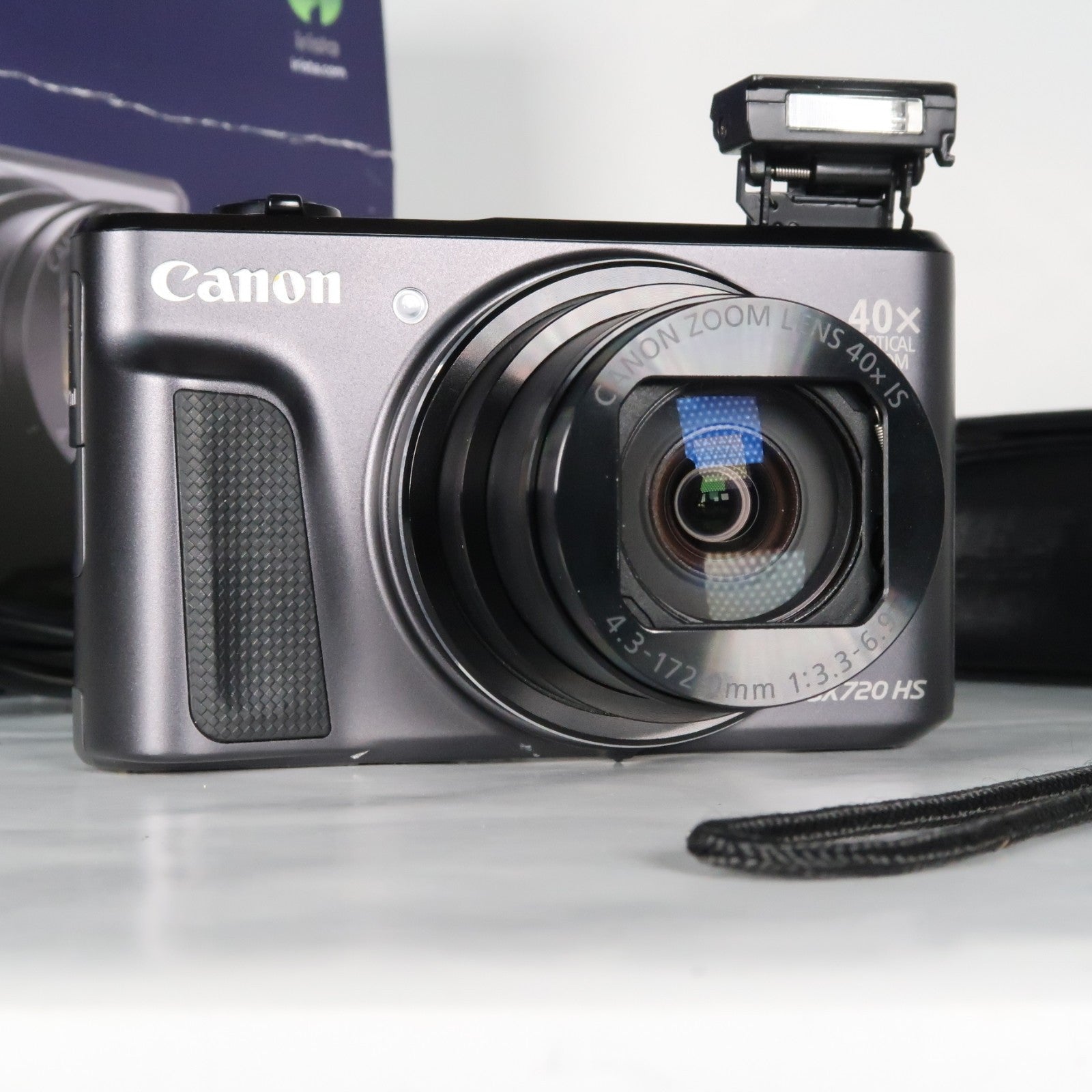 Canon PowerShot SX720 HS 20.3MP 40x Digital Camera Black + Case + 64GB SD Card