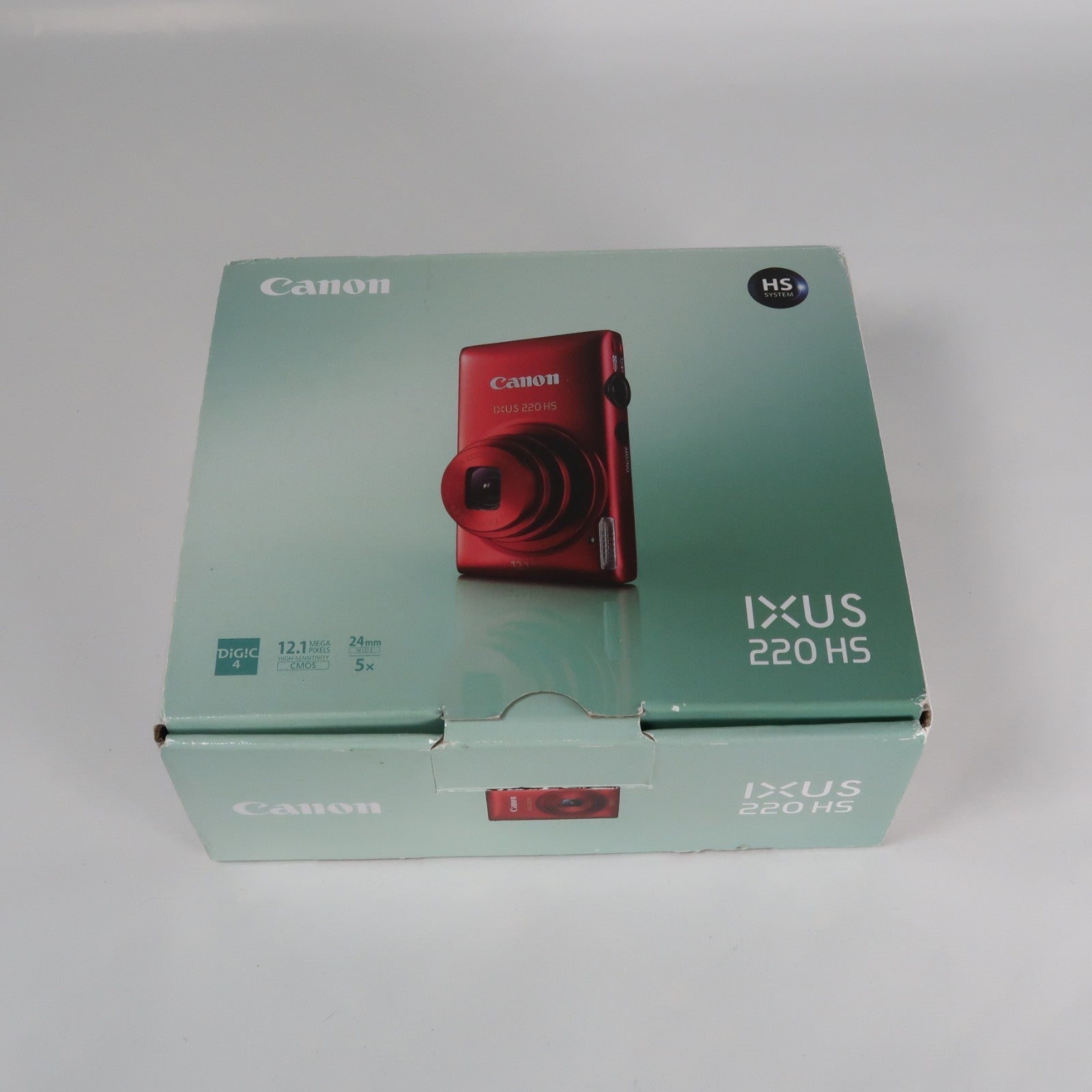 Canon IXUS 220 HS 12.1MP Digital Camera Red – Boxed Set