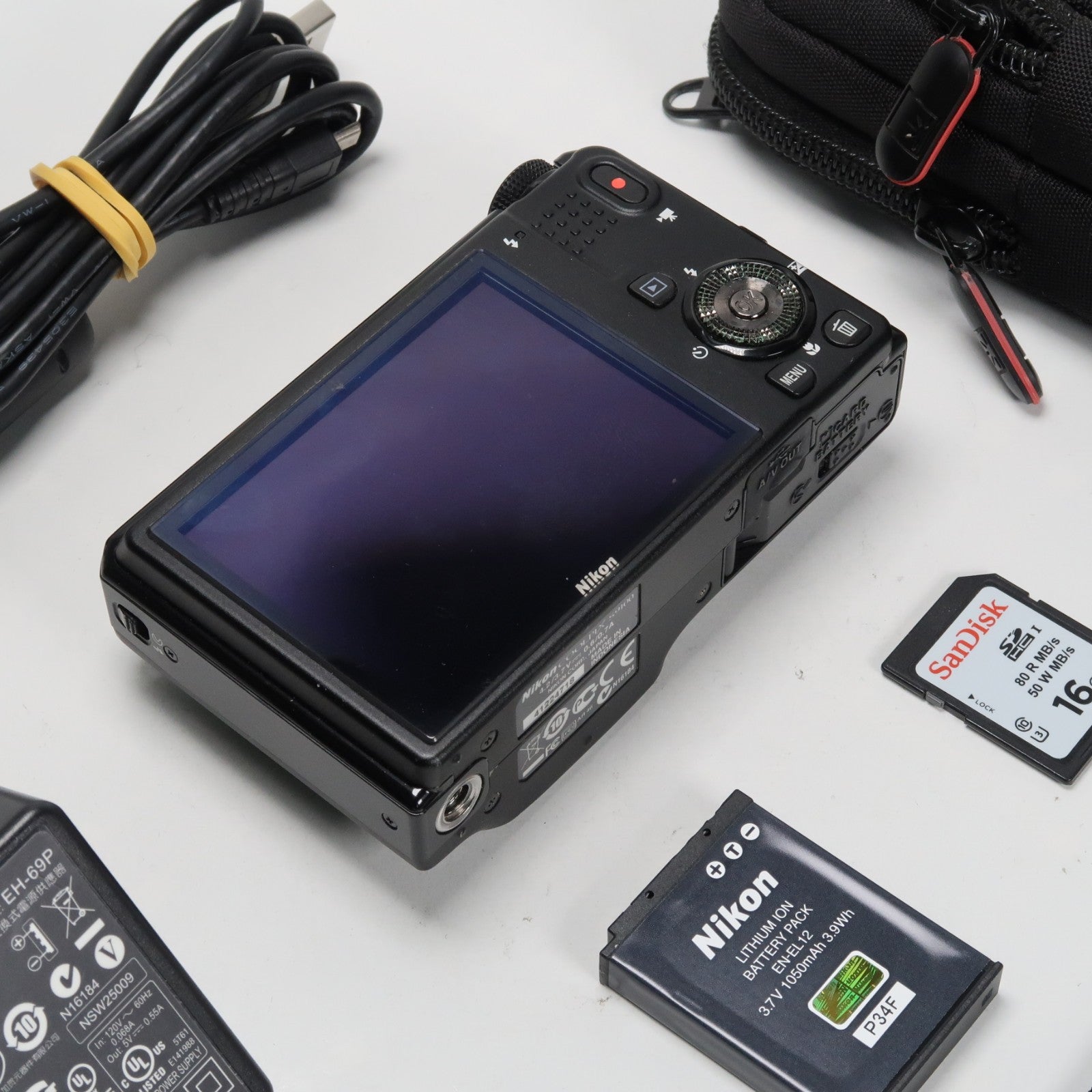 Nikon Coolpix S9100 12.1MP 18x Digital Camera Black – Very Good Condition